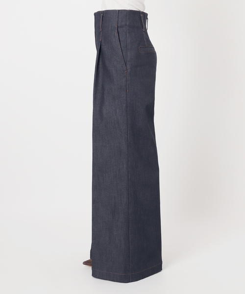 Noble（ノーブル）の「デニムライクスラックス（デニムパンツ・レディース・ネイビー・36/38）」の18枚目の写真