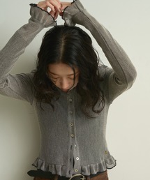 Lutim by u | Melange frill polo cardigan / メランジフリルポロカーデ(カーディガン/ボレロ)