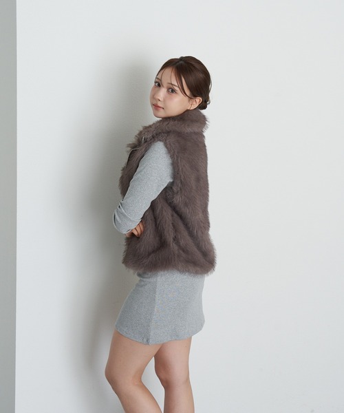 RAY CASSIN(レイカズン)の「長袖スキッパーポロ刺繍ミニワンピース(ワンピース・レディース・ネイビー/グレー/レッド系その他2・FREE)」の19枚目の写真