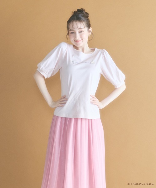 くらはしれいコラボ】ギャザースリーブカットソー（Tシャツ/カットソー