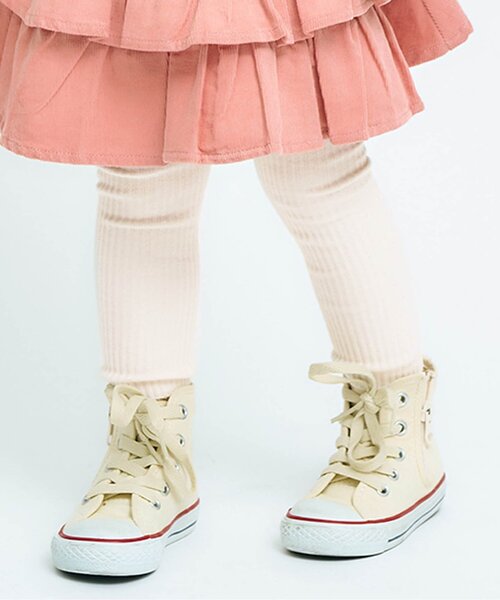 apres les cours(アプレレクール)の「【ジュニア対応】リブレギンス(レギンス/スパッツ・キッズ・アイボリー/ブラウン/レッド・80/140/120/110/100/90)」の2枚目の写真