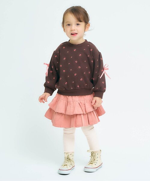 apres les cours(アプレレクール)の「【ジュニア対応】リブレギンス(レギンス/スパッツ・キッズ・アイボリー/ブラウン/レッド・80/140/120/110/100/90)」の6枚目の写真