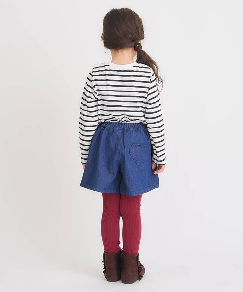 apres les cours(アプレレクール)の「【ジュニア対応】リブレギンス(レギンス/スパッツ・キッズ・アイボリー/ブラウン/レッド・80/140/120/110/100/90)」の8枚目の写真