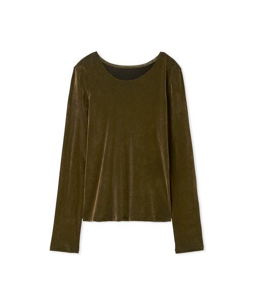 styling/（スタイリング）の「フロッキーチュール2WAYトップス（Tシャツ/カットソー・レディース・オフホワイト/ブルー/ブラック/カーキ・F）」の3枚目の写真