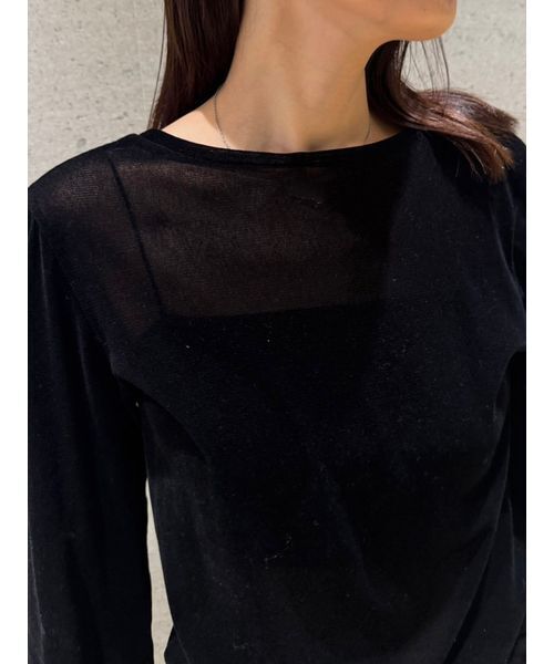 styling/（スタイリング）の「フロッキーチュール2WAYトップス（Tシャツ/カットソー・レディース・オフホワイト/ブルー/ブラック/カーキ・F）」の8枚目の写真