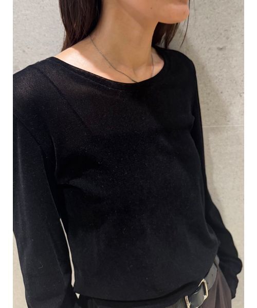 styling/（スタイリング）の「フロッキーチュール2WAYトップス（Tシャツ/カットソー・レディース・オフホワイト/ブルー/ブラック/カーキ・F）」の9枚目の写真