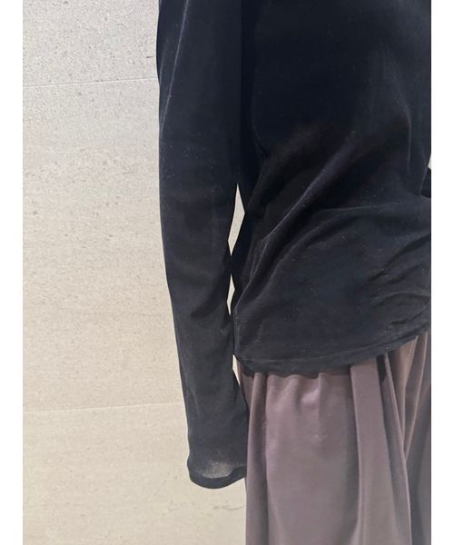 styling/（スタイリング）の「フロッキーチュール2WAYトップス（Tシャツ/カットソー・レディース・オフホワイト/ブルー/ブラック/カーキ・F）」の12枚目の写真