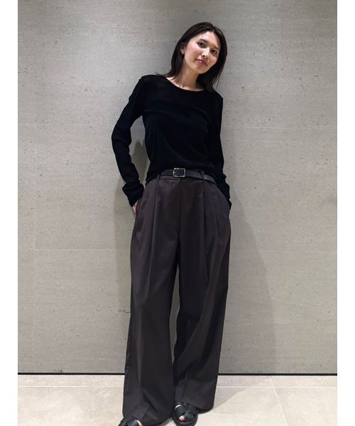 styling/（スタイリング）の「フロッキーチュール2WAYトップス（Tシャツ/カットソー・レディース・オフホワイト/ブルー/ブラック/カーキ・F）」の13枚目の写真