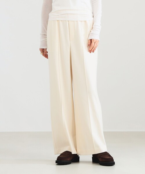 Demi-Luxe BEAMS（デミルクス ビームス）の「ウールライク イージーパンツ［手洗い可］（その他パンツ・レディース・オフホワイト/グレー・38/36）」の11枚目の写真