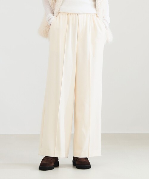 Demi-Luxe BEAMS（デミルクス ビームス）の「ウールライク イージーパンツ［手洗い可］（その他パンツ・レディース・オフホワイト/グレー・38/36）」の12枚目の写真
