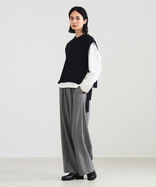 Demi-Luxe BEAMS（デミルクス ビームス）の「ウールライク イージーパンツ［手洗い可］（その他パンツ・レディース・オフホワイト/グレー・38/36）」の15枚目の写真