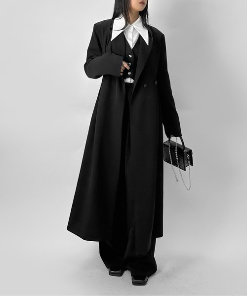 セール】【LVEU.】2wayタックデザインロングジャケット / アウター