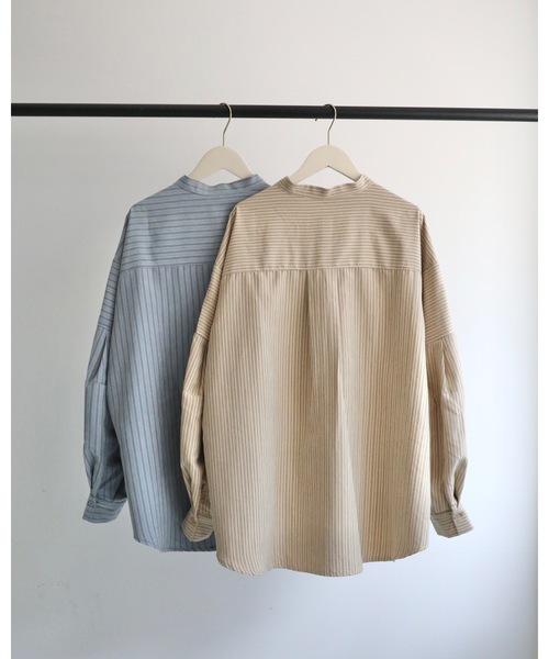 JUMELLE(ジュメロ)の「ストライプブラウス(シャツ/ブラウス・レディース・ベージュ/ブルー・MEDIUM)」の20枚目の写真