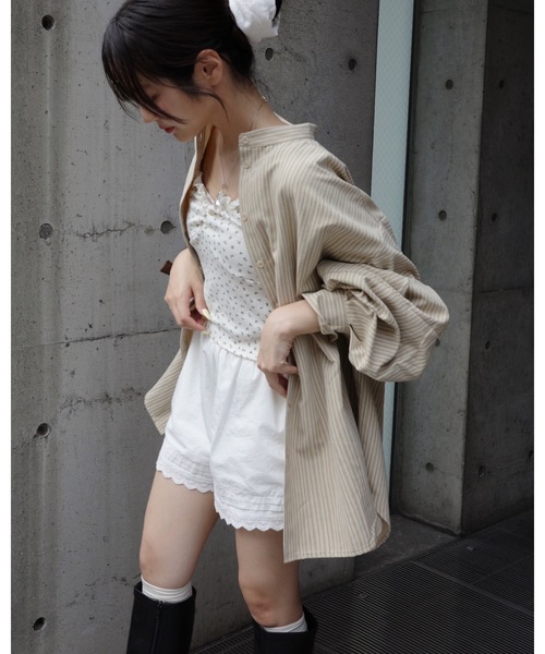 JUMELLE(ジュメロ)の「ストライプブラウス(シャツ/ブラウス・レディース・ベージュ/ブルー・MEDIUM)」の8枚目の写真