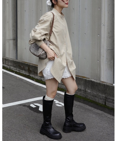 JUMELLE(ジュメロ)の「ストライプブラウス(シャツ/ブラウス・レディース・ベージュ/ブルー・MEDIUM)」の12枚目の写真