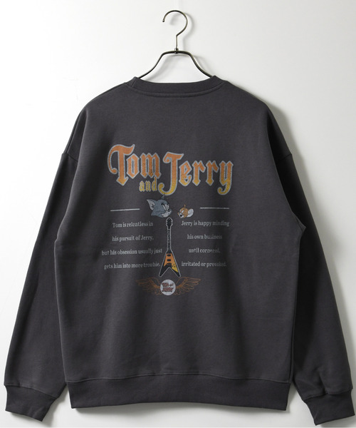 Tom&Jerry(トムアンドジェリー)の「【neos】TOM&JERRY トムとジェリー ルーズシルエット ユーズド風 プリント 裏起毛 スウェット トレーナー(スウェット・メンズ・ブラック系2/ホワイト系1/グレイッシュベージュ/ブラック系1・MEDIUM/LARGE/X-LARGE)」の11枚目の写真