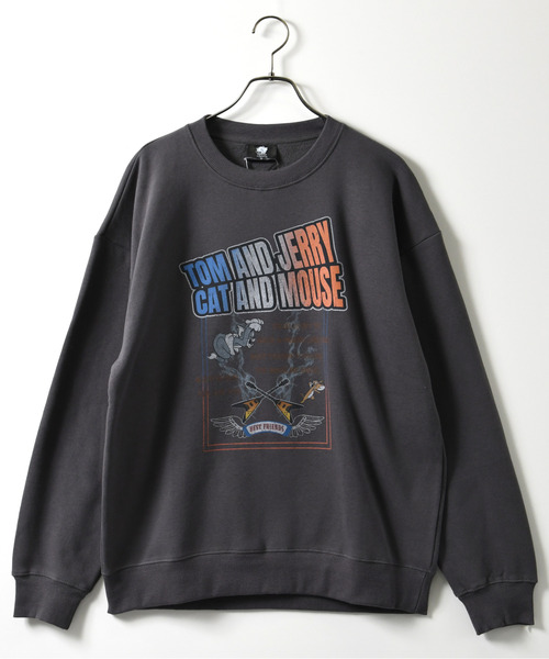 Tom&Jerry(トムアンドジェリー)の「【neos】TOM&JERRY トムとジェリー ルーズシルエット ユーズド風 プリント 裏起毛 スウェット トレーナー(スウェット・メンズ・ブラック系2/ホワイト系1/グレイッシュベージュ/ブラック系1・MEDIUM/LARGE/X-LARGE)」の22枚目の写真