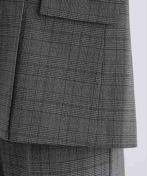 セール】【洗える／オンオフ】チェック柄ダブルジャケット（テーラード