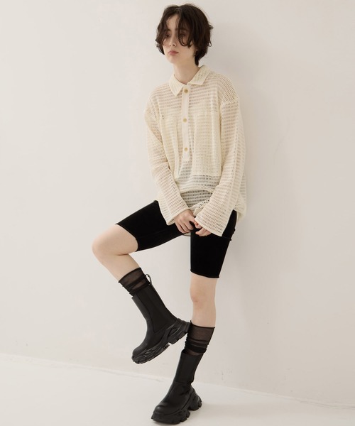 STUDIOUS(ステュディオス)の「【STUDIOUS/ステュディオス】Track Sole Short Boots/トラックソールショートブーツ/サイドゴアブーツ/厚底/軽い/通勤用(ブーツ・レディース・ブラック・1/2)」の19枚目の写真