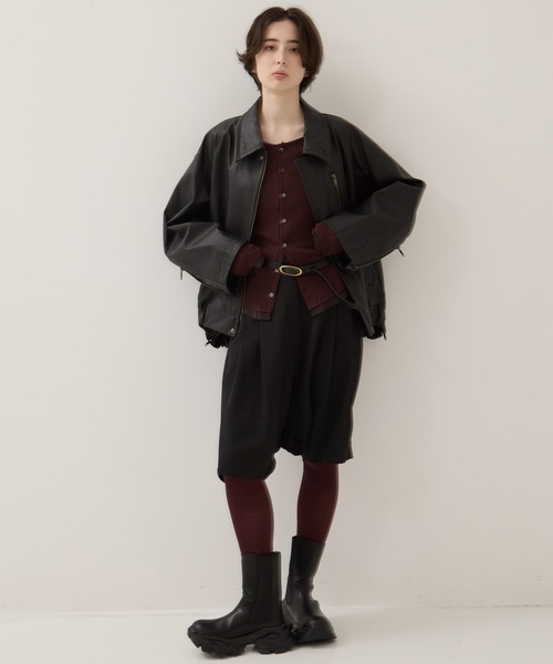 STUDIOUS(ステュディオス)の「【STUDIOUS/ステュディオス】Track Sole Short Boots/トラックソールショートブーツ/サイドゴアブーツ/厚底/軽い/通勤用(ブーツ・レディース・ブラック・1/2)」の9枚目の写真