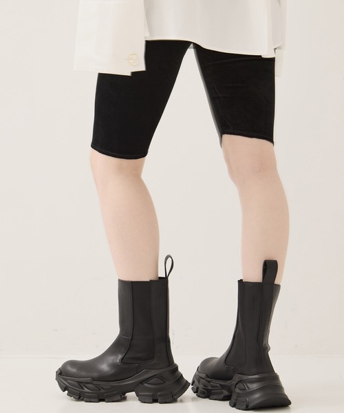 STUDIOUS/ステュディオス】Track Sole Short Boots/トラックソール