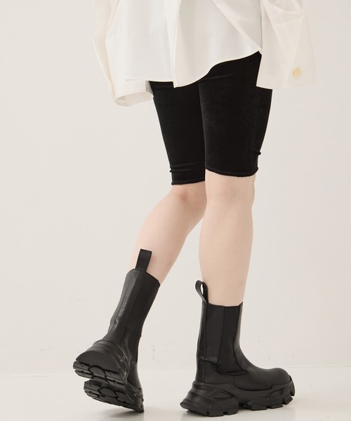 STUDIOUS/ステュディオス】Track Sole Short Boots/トラックソール