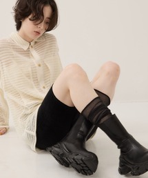 STUDIOUS（ステュディオス）の「【STUDIOUS/ステュディオス】Track Sole Short Boots/トラックソールショートブーツ/サイドゴアブーツ/厚底/軽い/通勤用（ブーツ）」