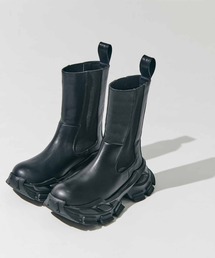 STUDIOUS（ステュディオス）の「【STUDIOUS/ステュディオス】Track Sole Short Boots/トラックソールショートブーツ/サイドゴアブーツ/厚底/軽い/通勤用（ブーツ）」