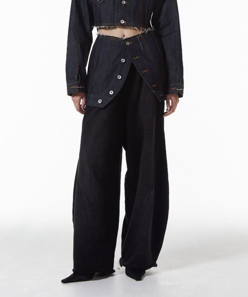 JOSE MOON(ジョゼムーン)の「BIO WASH SWEAT PANTS/バイオウォッシュスウェットパンツ(スウェットパンツ・レディース・グレー/ブラック・36/38)」の1枚目の写真