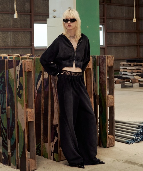 JOSE MOON(ジョゼムーン)の「BIO WASH SWEAT PANTS/バイオウォッシュスウェットパンツ(スウェットパンツ・レディース・グレー/ブラック・36/38)」の19枚目の写真