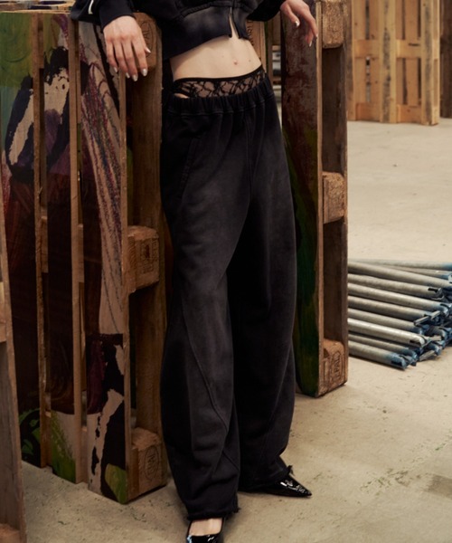 JOSE MOON(ジョゼムーン)の「BIO WASH SWEAT PANTS/バイオウォッシュスウェットパンツ(スウェットパンツ・レディース・グレー/ブラック・36/38)」の17枚目の写真