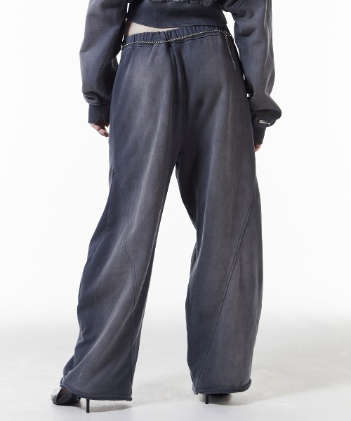 JOSE MOON(ジョゼムーン)の「BIO WASH SWEAT PANTS/バイオウォッシュスウェットパンツ(スウェットパンツ・レディース・グレー/ブラック・36/38)」の5枚目の写真