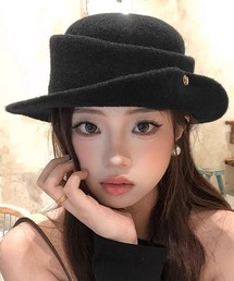 Lace Ladies（レースレディース）の「ソリッドカラー ヘップバーン風 デザイン ラウンド ハット（ハット）」