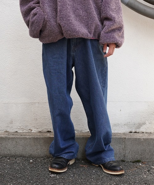 Aphlotus（アプロタス）の「バギーデニムパンツ（デニムパンツ・メンズ・ブラック/ブルー・LARGE/MEDIUM/SMALL）」の5枚目の写真