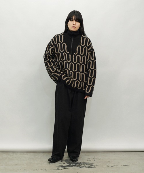 Aphlotus（アプロタス）の「バギーデニムパンツ（デニムパンツ・メンズ・ブラック/ブルー・LARGE/MEDIUM/SMALL）」の22枚目の写真