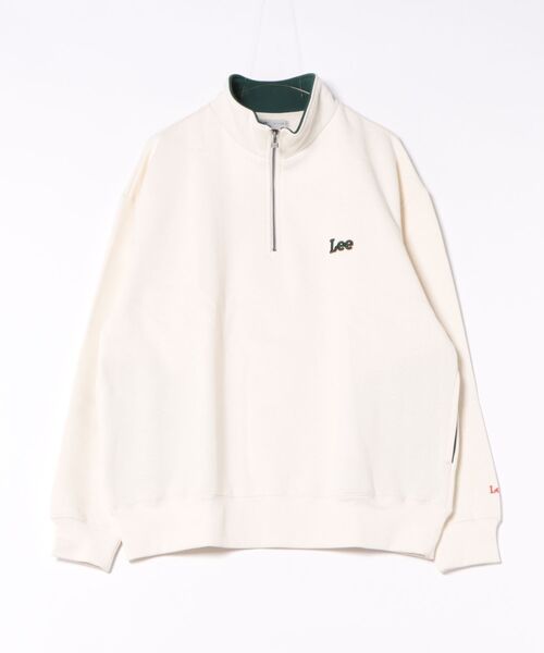 Lee(リー)の「LEE / HALF ZIP SWEAT / LT3221(スウェット・レディース・ベージュ/オフホワイト/ブラック・X-LARGE)」の2枚目の写真