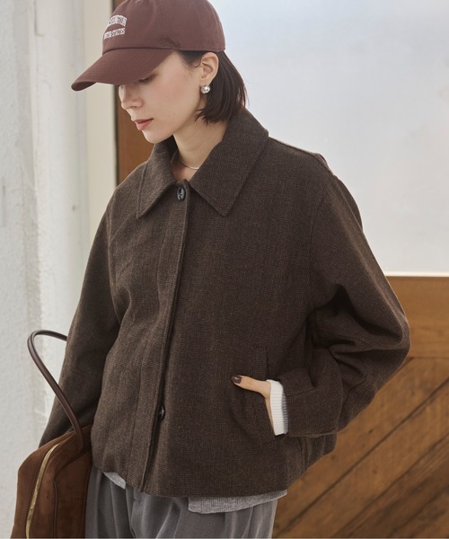 ANGIE（アンジー）の「コクーンスリーブジャケット（ブルゾン・レディース・ベージュ/ブラウン/ダークブラウン・FREE）」の2枚目の写真