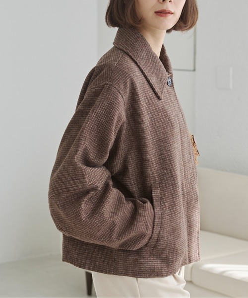 ANGIE（アンジー）の「コクーンスリーブジャケット（ブルゾン・レディース・ベージュ/ブラウン/ダークブラウン・FREE）」の6枚目の写真