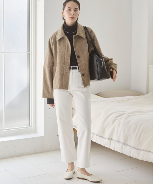 ANGIE（アンジー）の「コクーンスリーブジャケット（ブルゾン・レディース・ベージュ/ブラウン/ダークブラウン・FREE）」の21枚目の写真