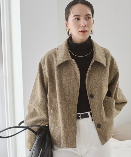 ANGIE（アンジー）の「コクーンスリーブジャケット（ブルゾン・レディース・ベージュ/ブラウン/ダークブラウン・FREE）」の12枚目の写真