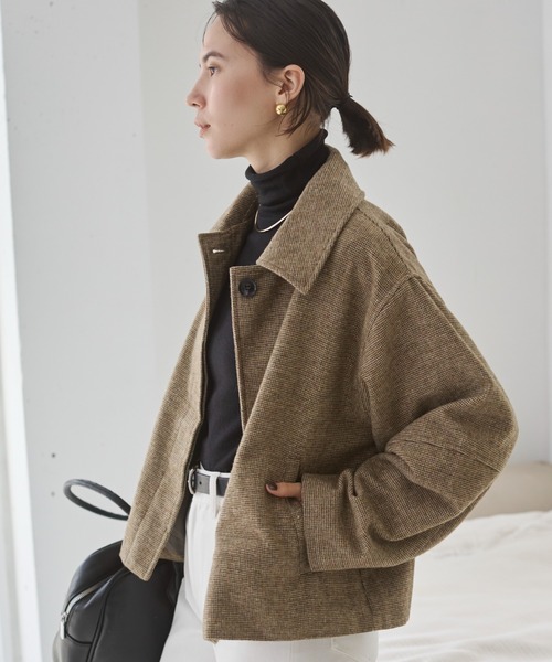 ANGIE（アンジー）の「コクーンスリーブジャケット（ブルゾン・レディース・ベージュ/ブラウン/ダークブラウン・FREE）」の14枚目の写真