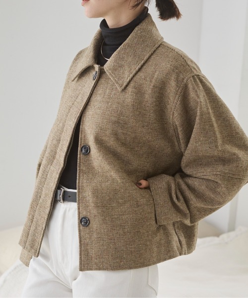 ANGIE（アンジー）の「コクーンスリーブジャケット（ブルゾン・レディース・ベージュ/ブラウン/ダークブラウン・FREE）」の16枚目の写真