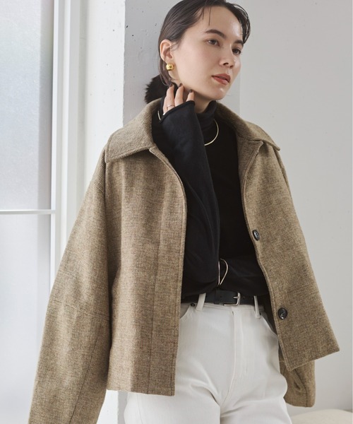 ANGIE（アンジー）の「コクーンスリーブジャケット（ブルゾン・レディース・ベージュ/ブラウン/ダークブラウン・FREE）」の20枚目の写真