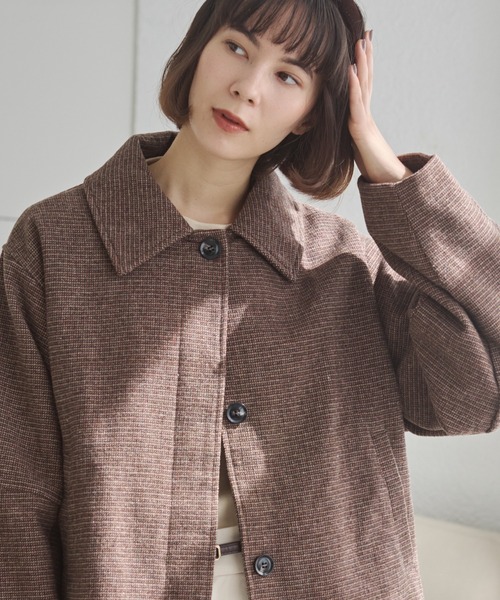 ANGIE（アンジー）の「コクーンスリーブジャケット（ブルゾン・レディース・ベージュ/ブラウン/ダークブラウン・FREE）」の10枚目の写真