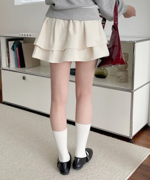 Ada.(エイダ)の「インパン付き フレア ミニ スカート(スカート・レディース・ホワイト/ブラック・S/M)」の10枚目の写真