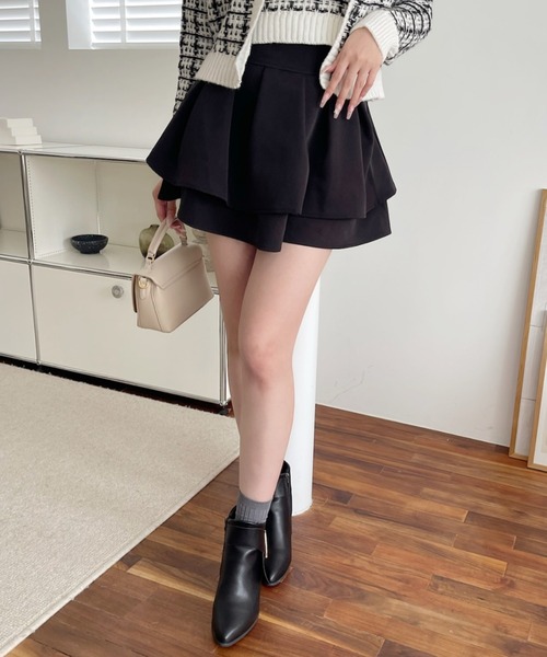 Ada.(エイダ)の「インパン付き フレア ミニ スカート(スカート・レディース・ホワイト/ブラック・S/M)」の3枚目の写真