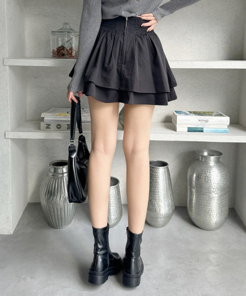 Ada.(エイダ)の「インパン付き フレア ミニ スカート(スカート・レディース・ホワイト/ブラック・S/M)」の19枚目の写真
