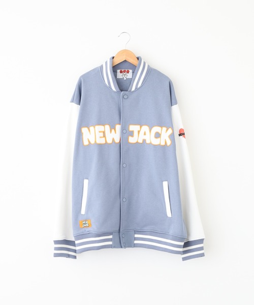 in the attic(インジアティック)の「NEW JACK ハート BOY&GIRLS カットスタジャン(スタジャン・メンズ・ブラック/サックスブルー・L/M)」の5枚目の写真