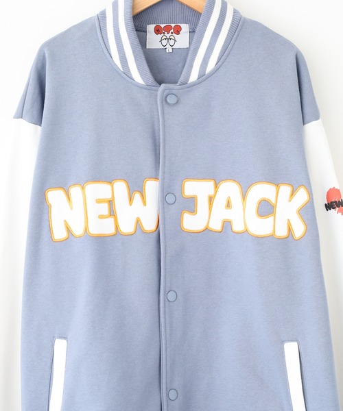 in the attic(インジアティック)の「NEW JACK ハート BOY&GIRLS カットスタジャン(スタジャン・メンズ・ブラック/サックスブルー・L/M)」の7枚目の写真