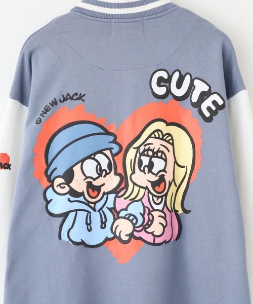 in the attic(インジアティック)の「NEW JACK ハート BOY&GIRLS カットスタジャン(スタジャン・メンズ・ブラック/サックスブルー・L/M)」の13枚目の写真
